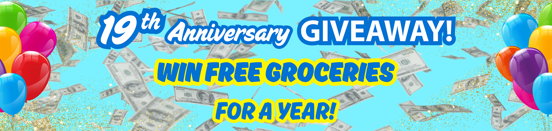 19th anniversary giveaway win free groceries for a year